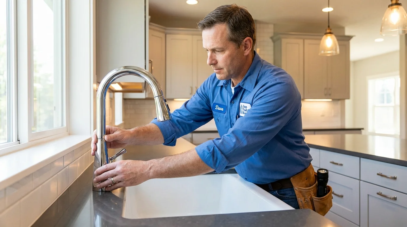 Kitchen faucet installation by Johns Plumbing LLC in Little Rock Air Force Base
