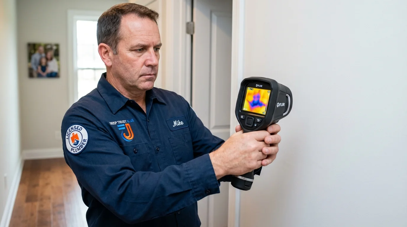 Thermal imaging leak detection by Johns Plumbing LLC in Little Rock Air Force Base